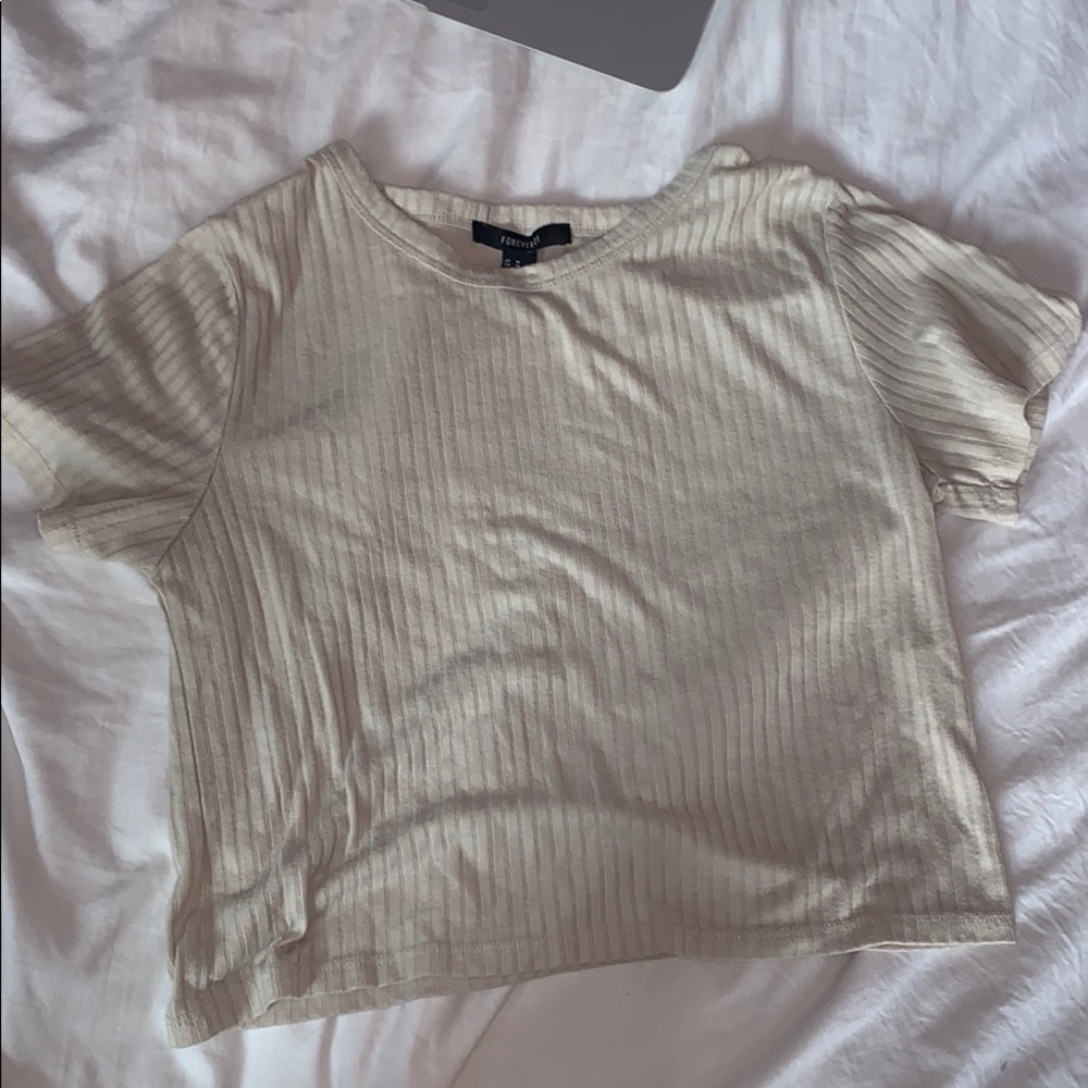 Forever 21 loose top . Ribbed tan top
